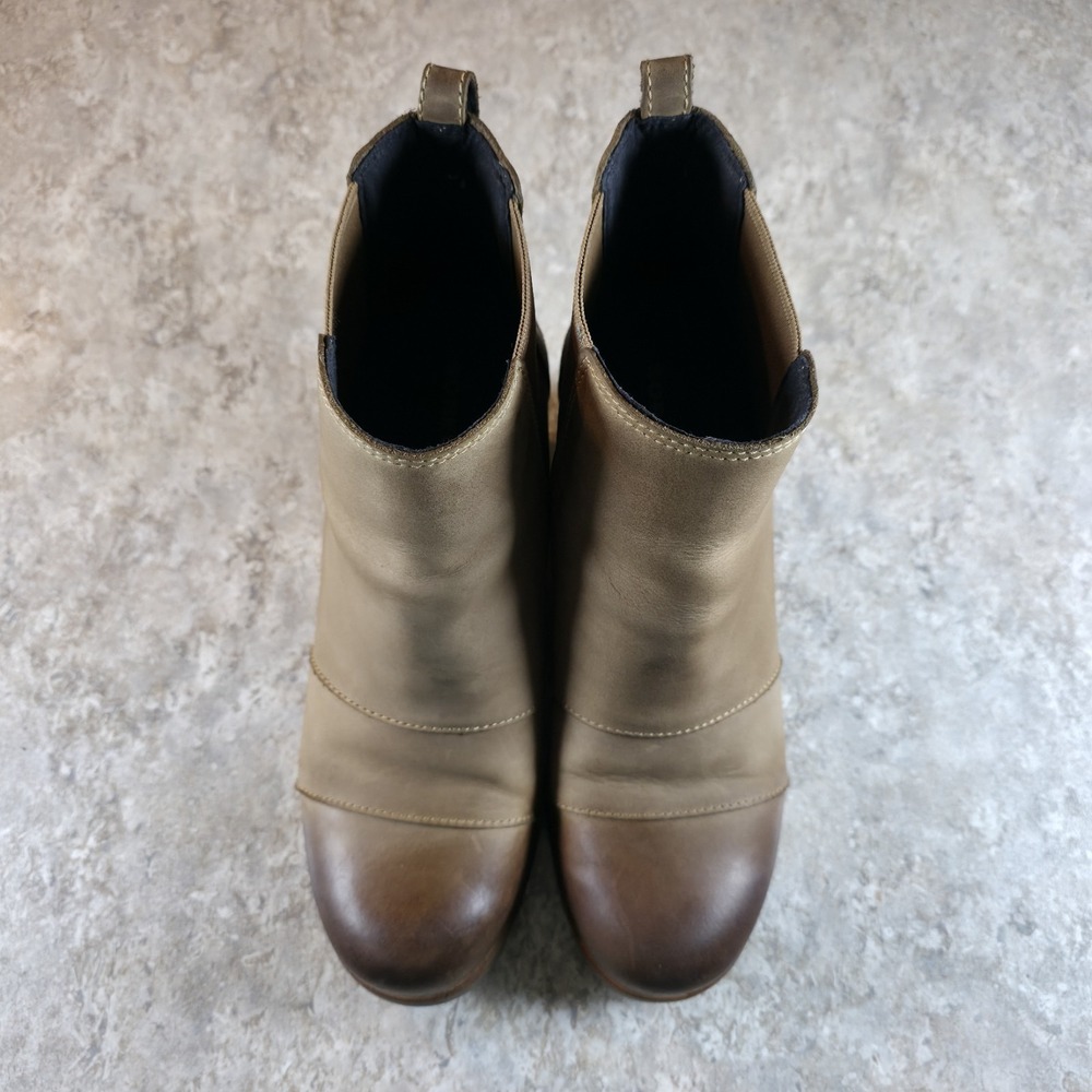 SOREL Lea Wedge Ankle Boots In Elk Curry Women Size 10 Waterproof *Barely Worn. - Picture 2 of 8